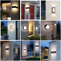 lampu dinding outdoor led 9022 White