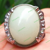 Cincin Titanium Batu Akik Posfor Fosfor Unik Glow In The Dark