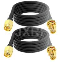 JXRF Connector SMA Cable Extension 20M RG58 Coaxial Cables SMA Male to Female for 3G/4G/5G/LTE/GPS/WiFi/RF/Ham/Radio to Antenna