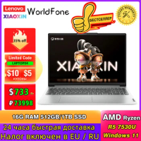 2023 Lenovo Xiaoxin 16 Laptop AMD Ryzen 5 7530U Notebook 16-Inch 16GB RAM 512GB/1TB/2TB SSD Integrated Graphics Computer Win11