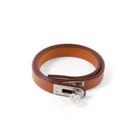 Gelang HERMES MINI KELLY SHW DOUBLE TOUR TAN BRACELET 100% ORIGINAL