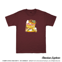 American Explorer 美國探險家 印花T恤(客製商品無法退換) 圓領 美國棉 T-Shirt 獨家設計款 棉質 短袖 - 貓咪甜甜圈
