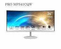 【最高折200+跨店點數22%回饋】MSI 微星 PRO MP341CQW 34型 商務美型電腦螢幕 白色款