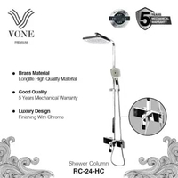 VONE Shower Tiang Rain Kamar Mandi Full Set Mixer Panas Dingin Stainless RC-24-HC ( VONE PREMIUM )