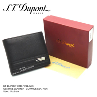 Gratis Ongkir - DOMPET PRIA KULIT ASLI IMPORT MURAH  LEMBUT | ST DUPONT D249-12 BLACK - Dijamin