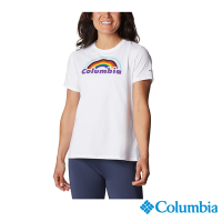 Columbia 哥倫比亞 女款-UPF50快排短袖上衣-白色 UAR21910WT / S22