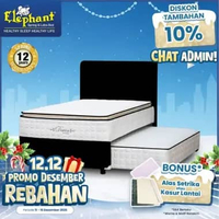 Elephant 2 in 1 Devon Springbed Set 140 x 200 maroon