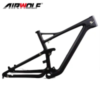 Airwolf 15/17/19 Mountain Bike Shock Absorber Frame Fits 2.4 Inch Wheels Carbon Fiber Material Mountain Bike Frameset
