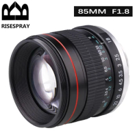 RISESPRAY 85mm F1.8 Full Frame Manual Focus Prime Lens for CANON Nikon D300 D3100 D3200 D850 D810 D800 D780 D750 D700 D610 D500