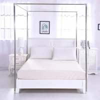Stainless steel mosquito net frame for bed, 4 corners, 16 mm. The fan bar support does not have a mo