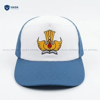 Topi Sekolah SD SMP SMA Bordir Warna Merah Biru Abu Putih Upacara Putra Putri Atribut Sekolah - Vald