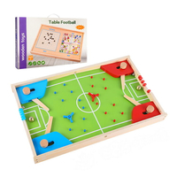 3合1木製桌上足球對戰遊戲台(56X35)(背面五子棋+飛行棋)【888便利購】