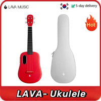 LAVA U Carbon Fiber Ukulele with Effects Concert Travel Ukulele with Case Pick and Charging Cable (FreeBoost, Sparkle 23-inch)