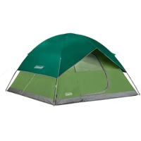 Coleman Sundome Camping Tent,6 Person Dome Tent with Easy Setup, IncludedFloor to Block Out Water Freight free