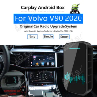 For Volvo V90 2020 Car Multimedia Player Radio Upgrade Carplay Android Apple Wireless CP Box Activator Navi Map GPS Mirror Link