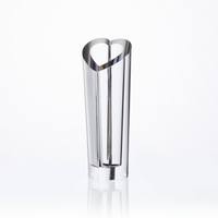 透明壓克力心形花瓶-小(高9.5cm) #4532