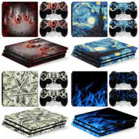 for PS4 Pro Skin Sticker for PS4 Pro Console and 2 controller skins