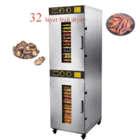 220V 32 Trays Stainless Steel Food Dried Fruit Machine Dryer For Vegetables Dried Fruit Meat Dehydrator Fruit Drying Machine