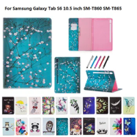For Samsung Galaxy Tab S6 Case 10.5 inch Paint Tablet Case For Tab S6 10.5'' SM-T860 SM-T865 Flip Cover Soft Protective Funda
