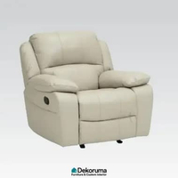 Dekoruma Tenzo CAMDEN Sofa Recliner 1 Dudukan Rocking / Sofa Single Seater / Sofa Single - Krem