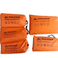 MAKADAM - Flysheet 4 X 6 M Tenda Camping Waterproof Orange