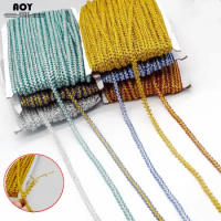 10mm Gold Silver Centipede Braided Cords Curve Trimming Lace Rope For DIY Crafts Clothes Accessories Fabric Sewing Ribbon