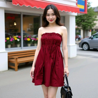 Mini Dres Tengtop RAYA Dres Terbaru Korea Style