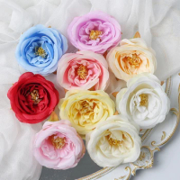 5/10Pcs Rose Artificial Flowers Silk Fake Flower Head For Home Decor Wedding Marriage Decoration DIY Craft Garland Accessories