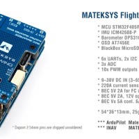 Matek Mateksys F405 WING V2 FLIGHT CONTROLLER F405-WING-V2 FC Baro/OSD/Blackbox