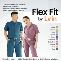 [ Lvin ] Flex Fit - BAJU SCRUB MEDICAL SCRUB SUIT DOCTOR'S SCRUB FOR MAN & WOMEN / Baju Oka/ Baju Ja