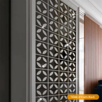 28cm Hollow Carving 3D Acrylic Wall Mirror Sticker For Home Decor Bathroom Living Room Bedroom Cabinet Refit Modern Decoration