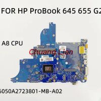6050A2723801-MB-A02 FOR HP ProBook 645 655 G2 Laptop Motherboard With A8 CPU UMA 842348-001 100% Fully Tested
