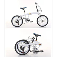 Variable Speed Folding Bike 20 Inch Thick Sponge Seat Variable Speed Accurate Walk Commuter Bike