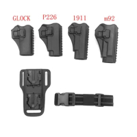 Tactical Glock Gun Holster Pistol Bag Adjustable Height Quick Pulling Device for Outdoor Hunting Accessories 1911 M92 P226 M92 G