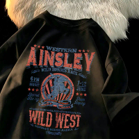 Lovful offical Baju Kaos Lengan Pendek Pria/Wanita Oversize T Shirt  | Wild West Cowboy Retro Aesthe