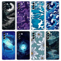 Cartoon Print Phone Case For Samsung Galaxy S24 S23 S22 S20 Ultra S21 FE 5G S10 S9 Plus S10E S8 Soft Silicone Clear Cover