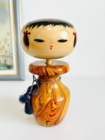 日本昭和 鄉土玩具 木雕木芥子花瓶人形木偶置物擺飾