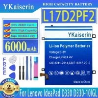 YKaiserin Battery L17D2PF2 6000mAh For Lenovo IdeaPad D330 D330-10IGL D330-10IGM D335-10IGM L17L2PF3 L17C2PF1 N4000 N5000