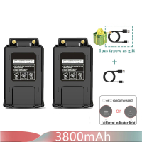 Baofeng UV 5R Battery Type-C Charger Thicker 3800mAh BL-5 For  Radio UV-5RC UV-5RE BF-F8 BF-F8HP GT-