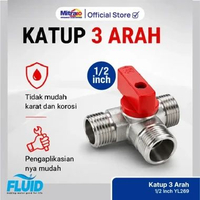 Katup Tiga Arah Ball Valve 1/2 Inch YL269 - Fluid