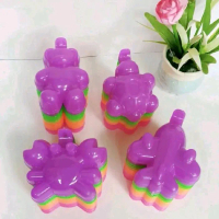 12 Pcs Cetakan Putu Ayu Puding Agar Jelly Motif Karakter Pesawat Panda Kura-Kura Kepiting Bahan Plas