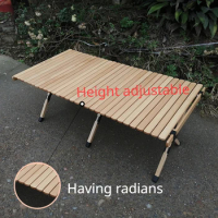 47x23x22in Foldable and Livable Solid Wood Camping Table,Lightweight Nature Hike Table,Camping Chair, Outdoor Folding Table