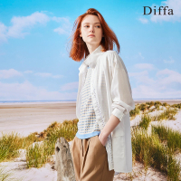 【Diffa】落肩長版罩衫-女