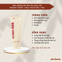 Kem dưỡng ẩm làm dịu phục hồi KSECRET Cream : Snail Mucin 93% + Rice [Glow Beauty] Skincare Làm Đẹp 