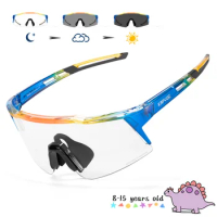Kapvoe Photochromic Child Sunglasses UV400 Protection Sport Cycling Glasses Kids Boys Girls Fashion Bike Glasses Bicycle Eyewear