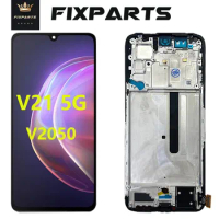 Tested Well AMOLED Display For vivo V21 5G LCD Display Touch Screen Digitizer Assembly V2050 LCD Screen With Frame