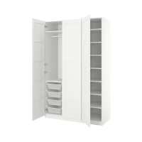 PAX/BERGSBO 衣櫃/衣櫥, 白色/白色, 150x60x236 公分