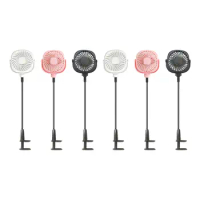Personal Fan Clip on Fan with Flexible Neck 360° Rotatable USB Mini Fan 3 Speeds for Household Carts Home Dorm Camping