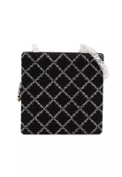 Chanel 二手香奈兒斜紋軟呢樹脂拉鍊鏈條購物袋