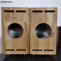 IWISTAO Empty Cabinet Solid Wood Classic FOSTEX SOLO103 1 Pair Customized 3/4 Inch Hole Tube Amplifier